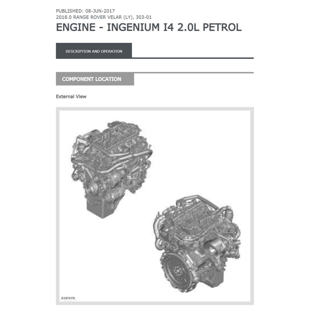 RANGE Rover VELAR L560 2017-2023 Full Manual Set – Repair & Maintenance Manual - page 8