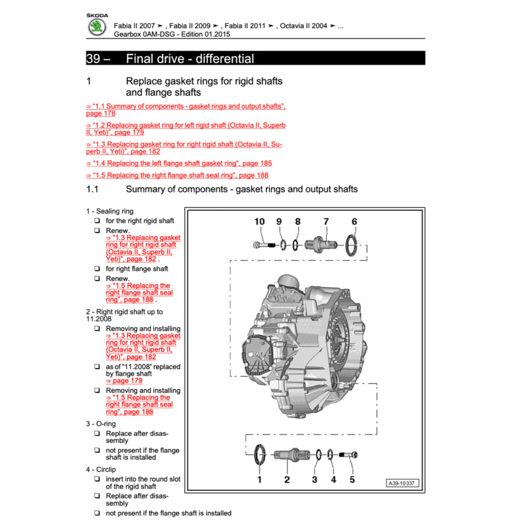 Skoda OCTAVIA 1Z 2004-2013 Full Manual Set – Repair & Maintenance Manual - page 4