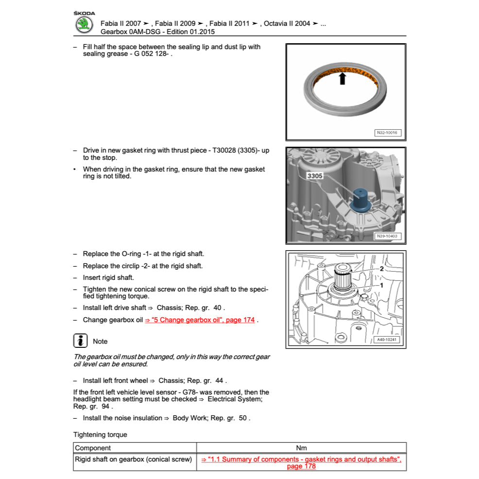 Skoda OCTAVIA 1Z 2004-2013 Full Manual Set – Repair & Maintenance Manual - page 6