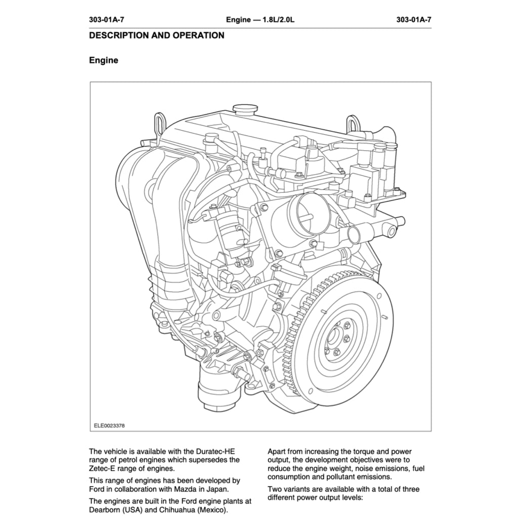 Ford MONDEO MK3 2000-2007 Full Manual Set – Repair & Maintenance Manual - page 2