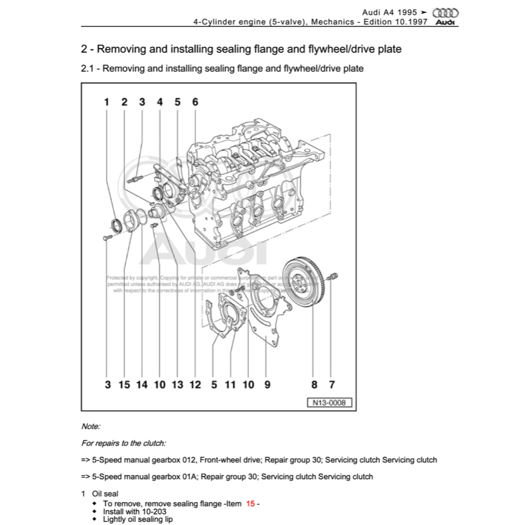 Audi A4 B5 Full Manual Set – 1995-2001 Service Repair Workshop Manual - page 7