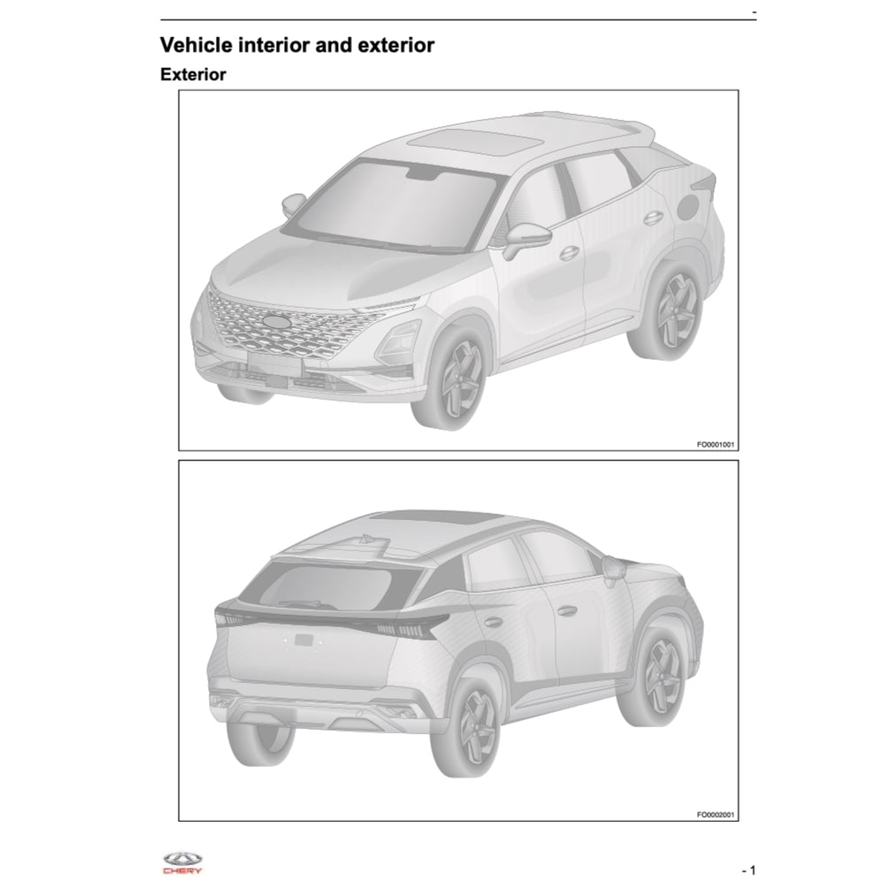 Chery OMODA 5 2023+ Full Manual Set – Repair & Maintenance Manual - page 2