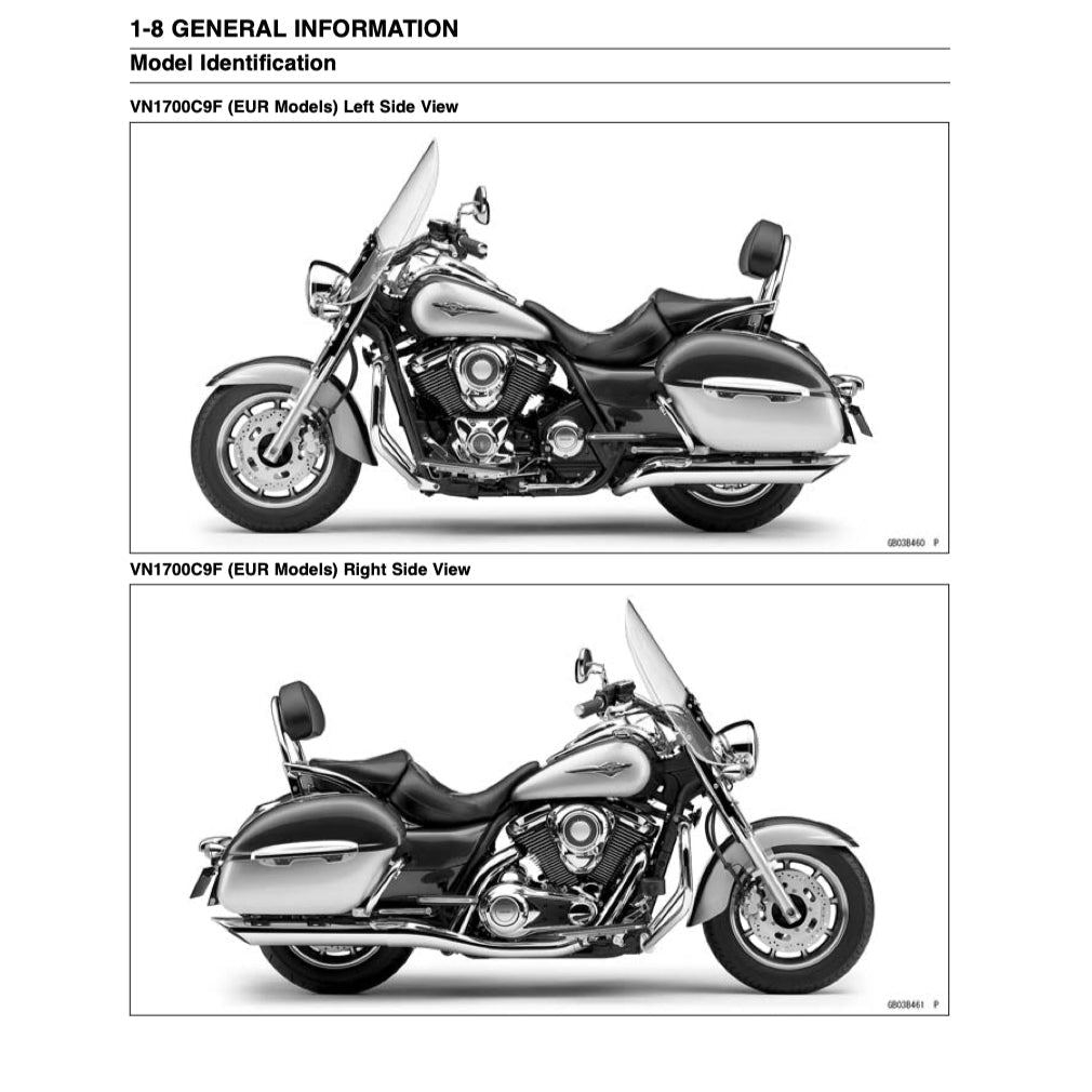 Kawasaki VULCAN 1700 VN1700 2009-2017 Full Manual Set – Repair & Maintenance Manual and Spare Parts Catalog and User Handbook - page 2