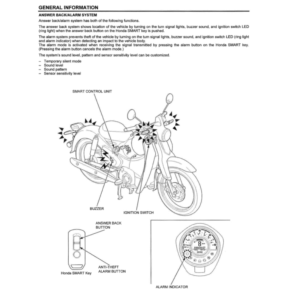 Honda C125 SUPER CUB 2019+ Full Manual Set – Repair & Maintenance Manual and Spare Parts Catalog and User Handbook - page 9