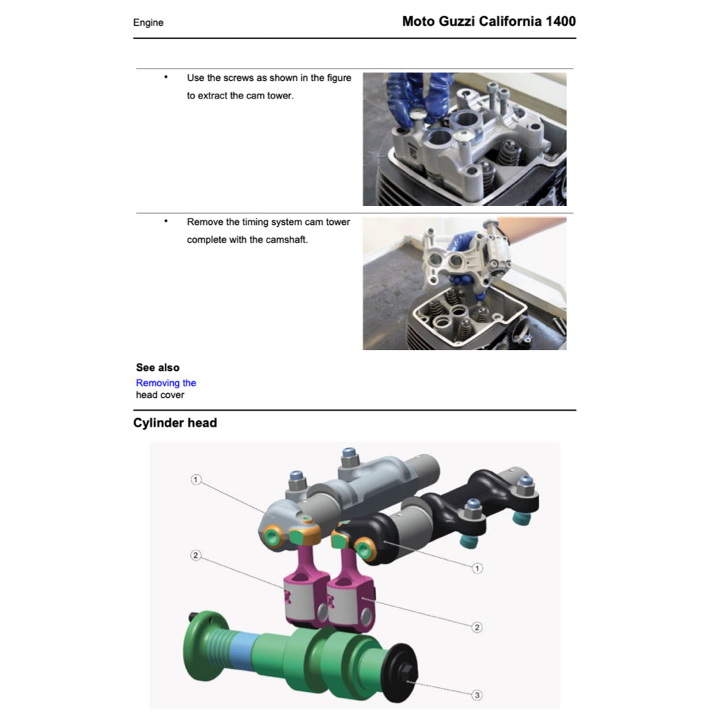 Moto Guzzi CALIFORNIA 1400 2013+ Full Manual Set – Repair & Maintenance Manual and Spare Parts Catalog and User Handbook - page 8