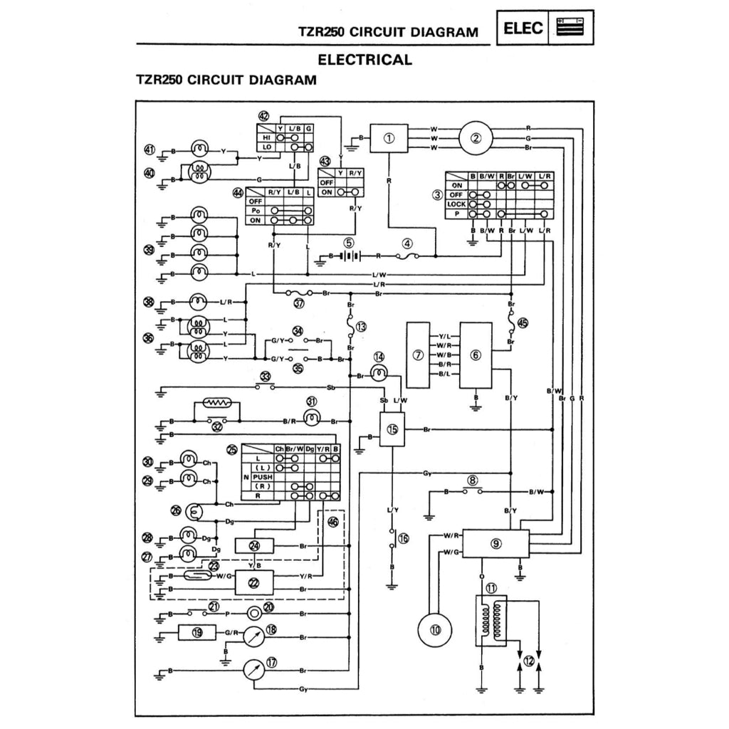 Yamaha TRZ250 2MA 3MA 1986-1995 Full Manual Set – Repair & Maintenance Manual and Spare Parts Catalog andUser Handbook ENGLISH/JAPANESE - page 9