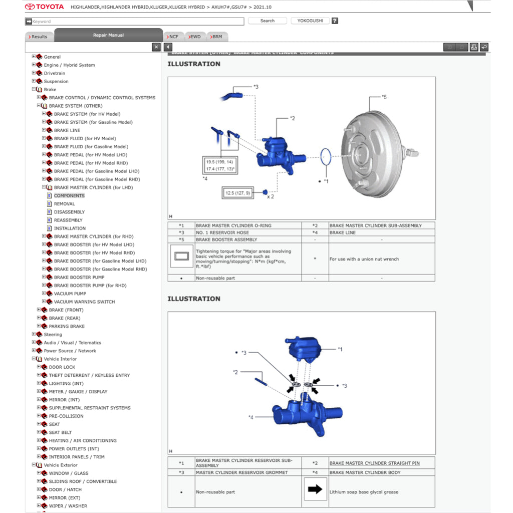 Toyota HIGHLANDER / KLUGER Hybrid 2020+ Full Manual Set – Online Repair & Maintenance Manual - page 7