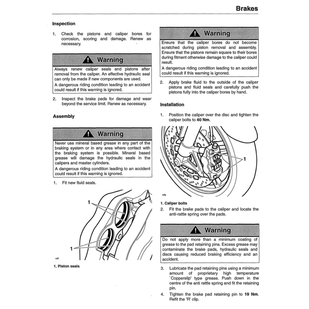 Triumph SPEED TRIPLE 2005-2010 Full Manual Set – Repair & Maintenance Manual and User Handbook - page 6