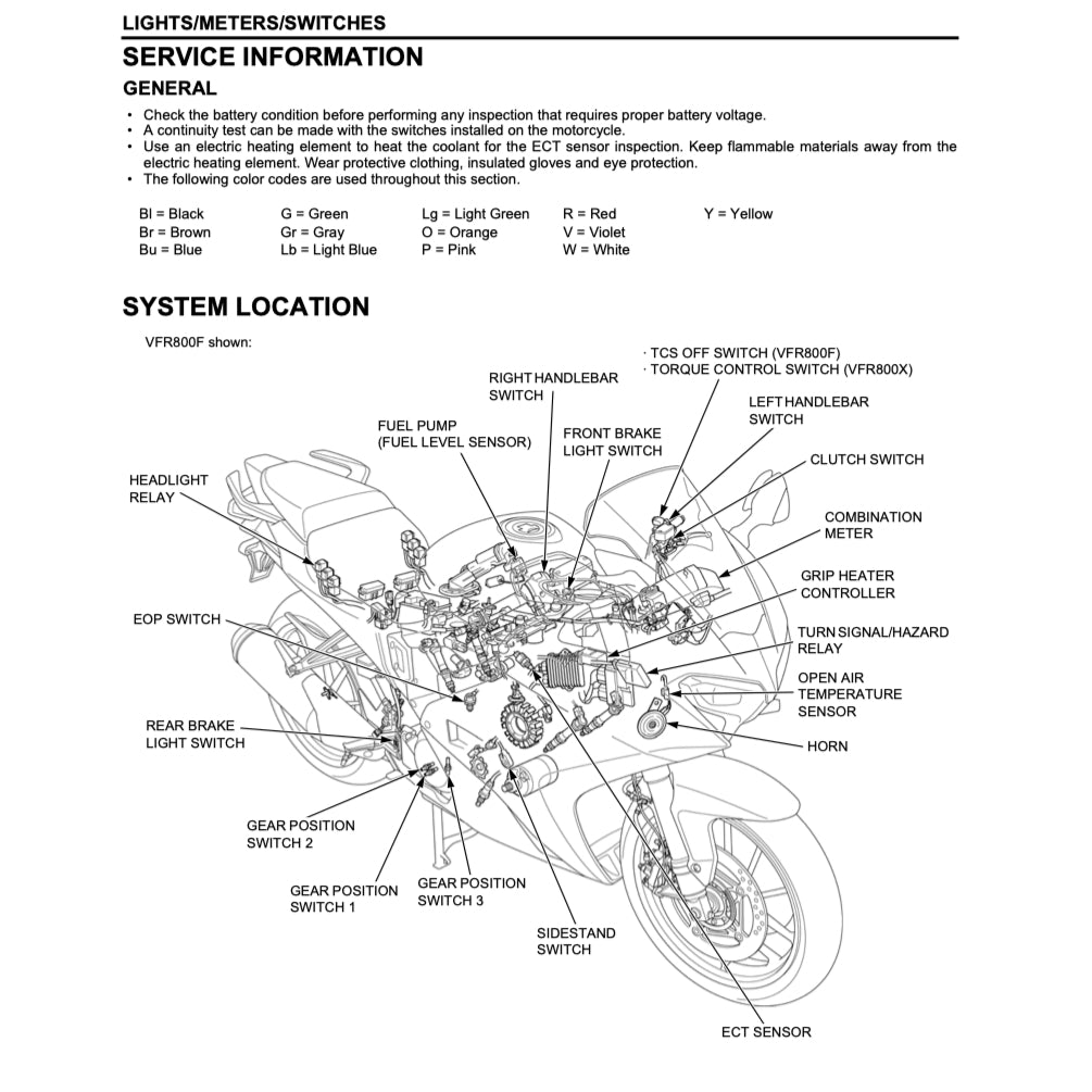Honda VFR800 F INTERCEPTOR 2014-2022 Full Manual Set – Repair & Maintenance Manual and User Handbook - page 8