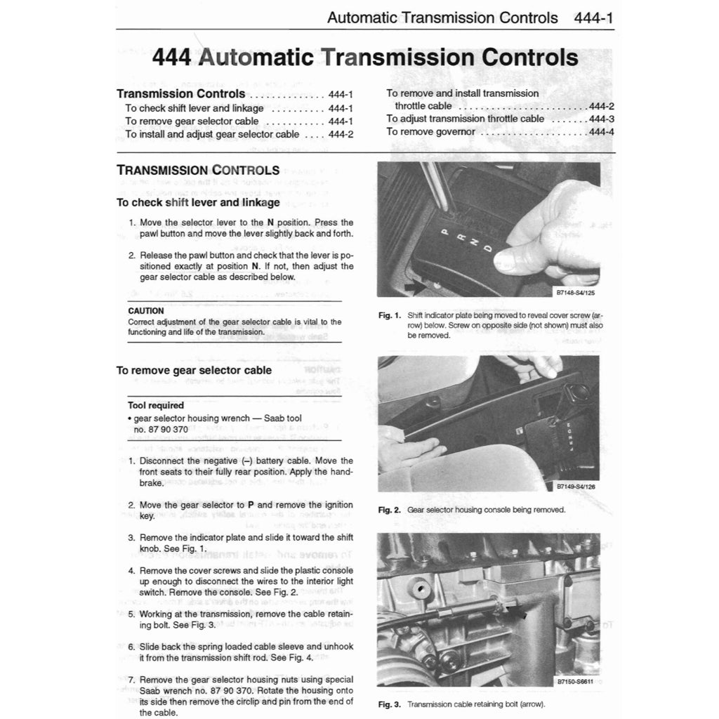 Saab 900 16V 1985-1994 Full Manual Set – Repair & Maintenance Manual - page 8