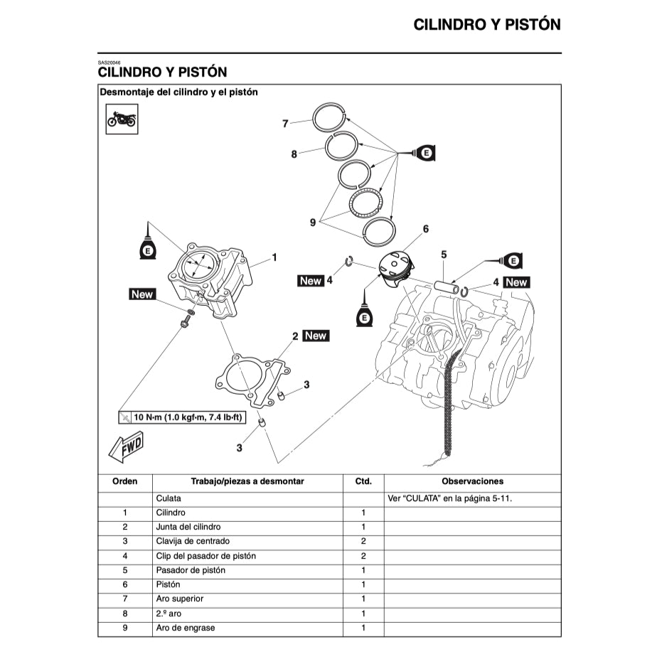 Yamaha MT-15 2019+ Full Manual Set – Repair & Maintenance Manual (SPANISH LANGUAGE) and Spare Parts Catalog and User Handbook - page 6