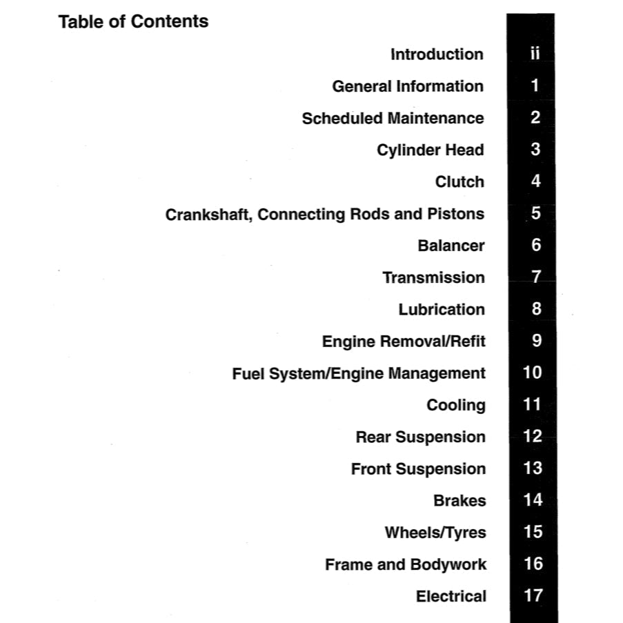 Triumph SPEED TRIPLE 2005-2010 Full Manual Set – Repair & Maintenance Manual and User Handbook - page 2