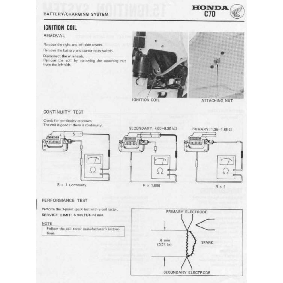 Honda CUB70 C70 1970-1991 Full Manual Set – Repair & Maintenance Manual and Spare Parts Catalog and User Handbook - page 6