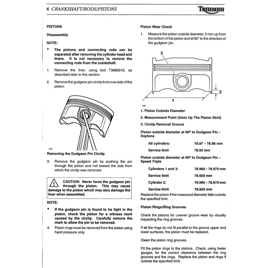 Triumph SPEED TRIPLE 2002-2004 Full Manual Set – Repair & Maintenance Manual and User Handbook - page 4