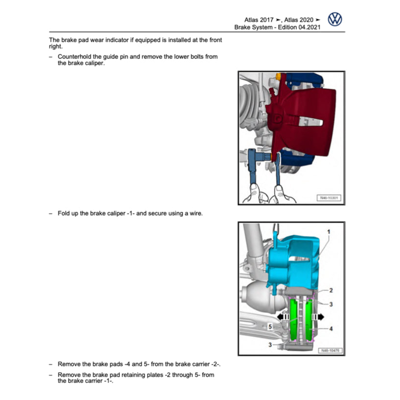 VW ATLAS 2O17-2024 Full Manual Set – Repair & Maintenance Manual - page 8