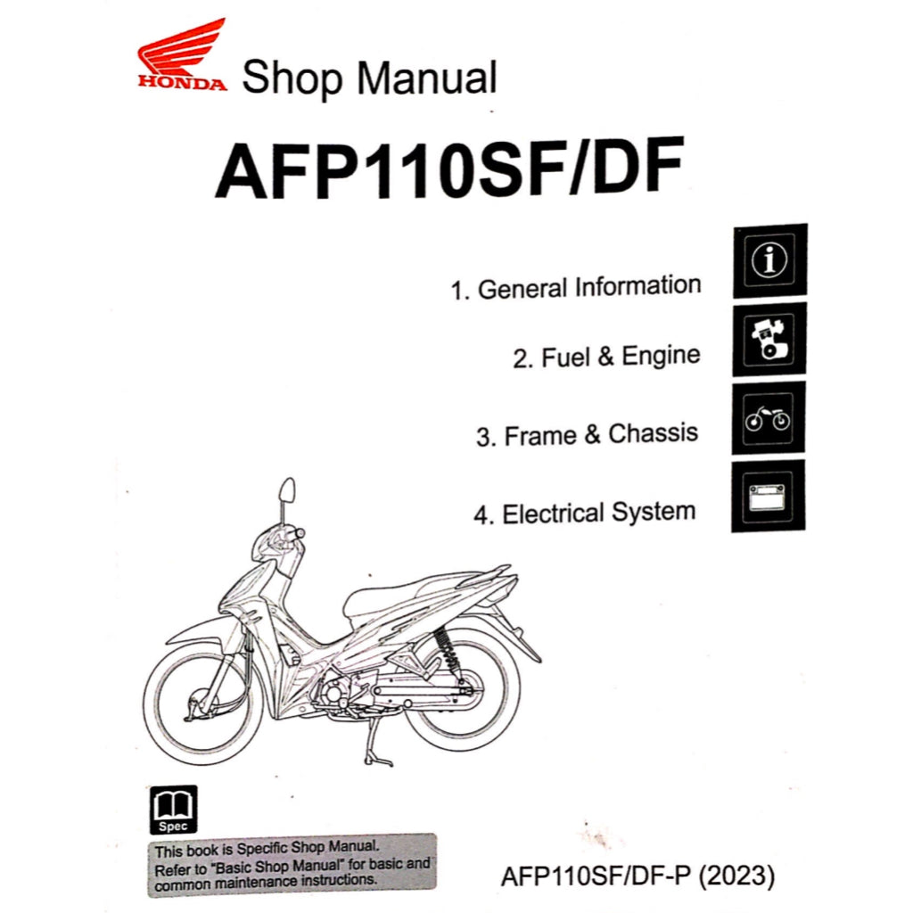 Honda WAVE ALPHA 110 AFP1100SF 2023+ Full Manual Set – Repair & Maintenance Manual and Spare Parts Catalog andUser Handbook - page 2