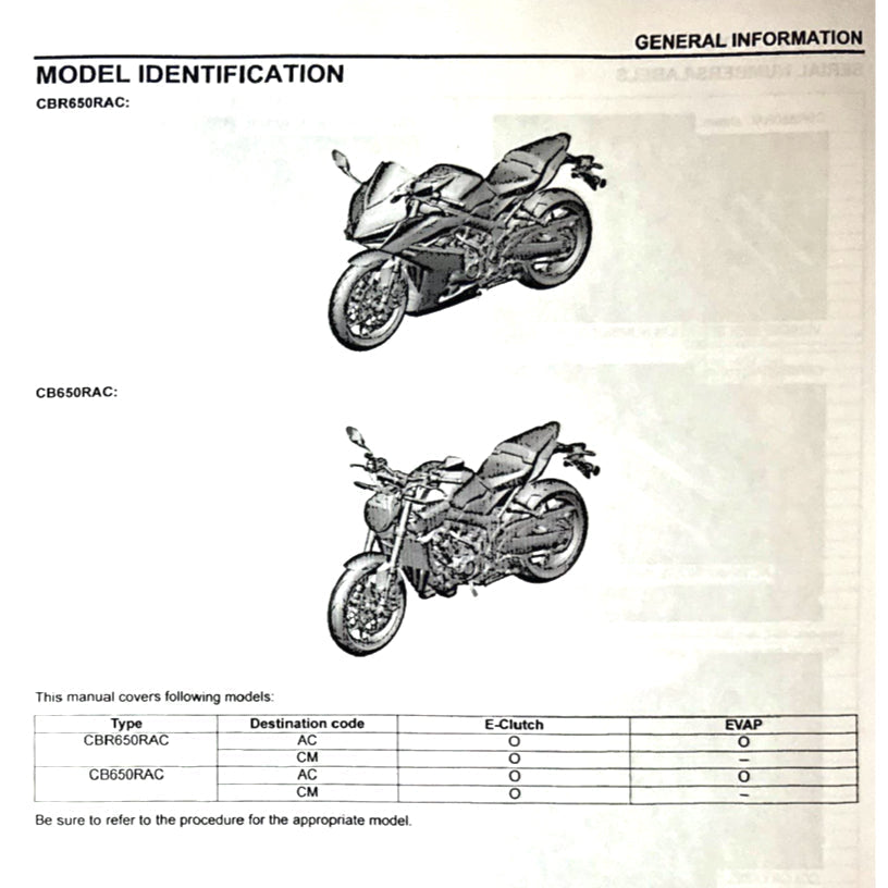 Honda CB650R RH17 2024+ Full Manual Set – Repair & Maintenance Manual - page 4