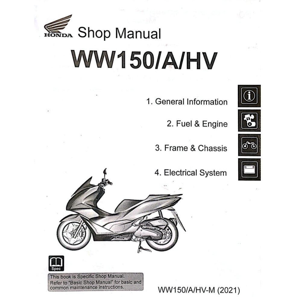 Honda PCX160 PCX 160 WW150/A/HV 2021+ Full Manual Set – Repair & Maintenance Manual and Spare Parts Catalog and User Handbook - page 2