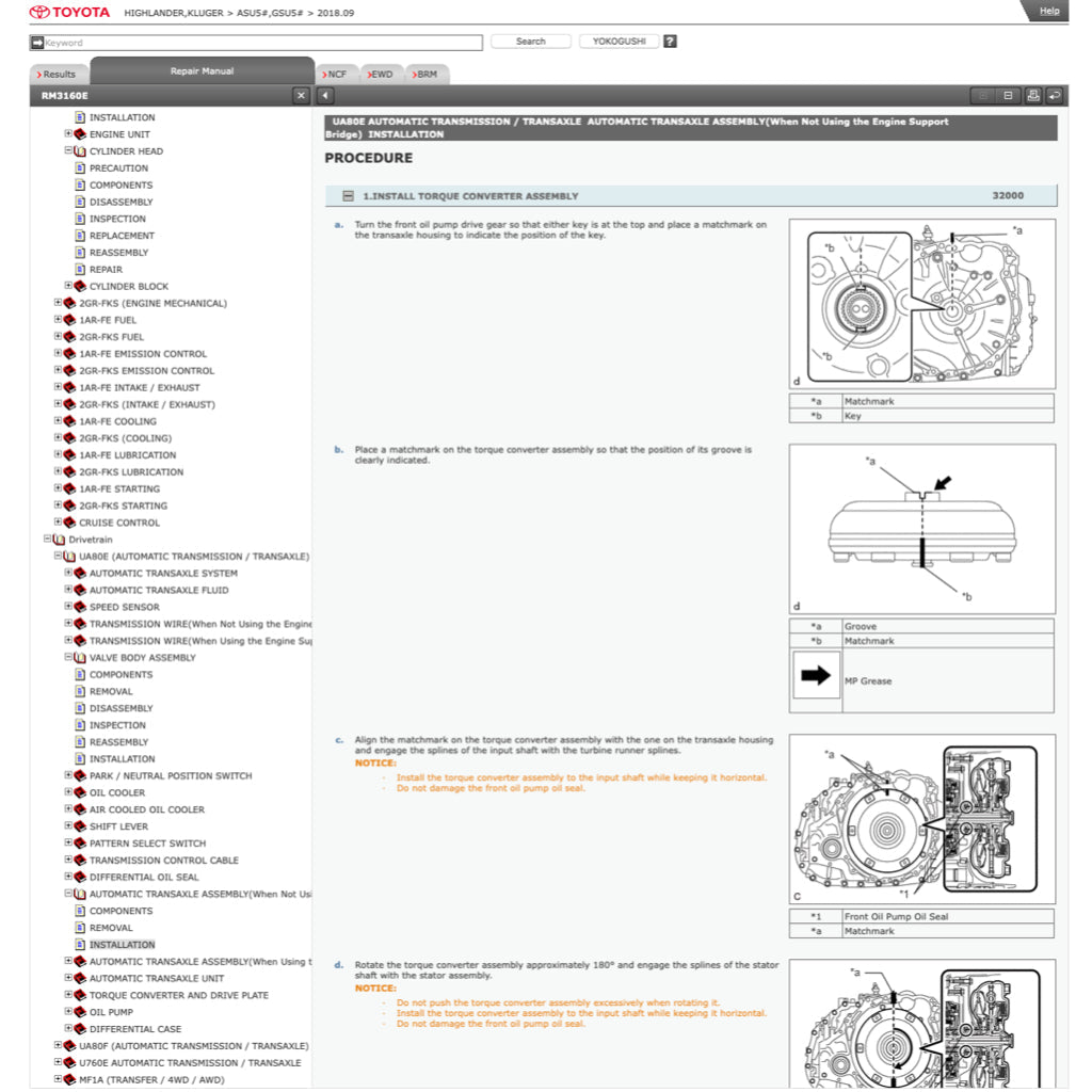 Toyota HIGHLANDER /KLUGER ASU50/GSU50 2013-2019 Full Manual Set – Online Repair & Maintenance Manual - page 7
