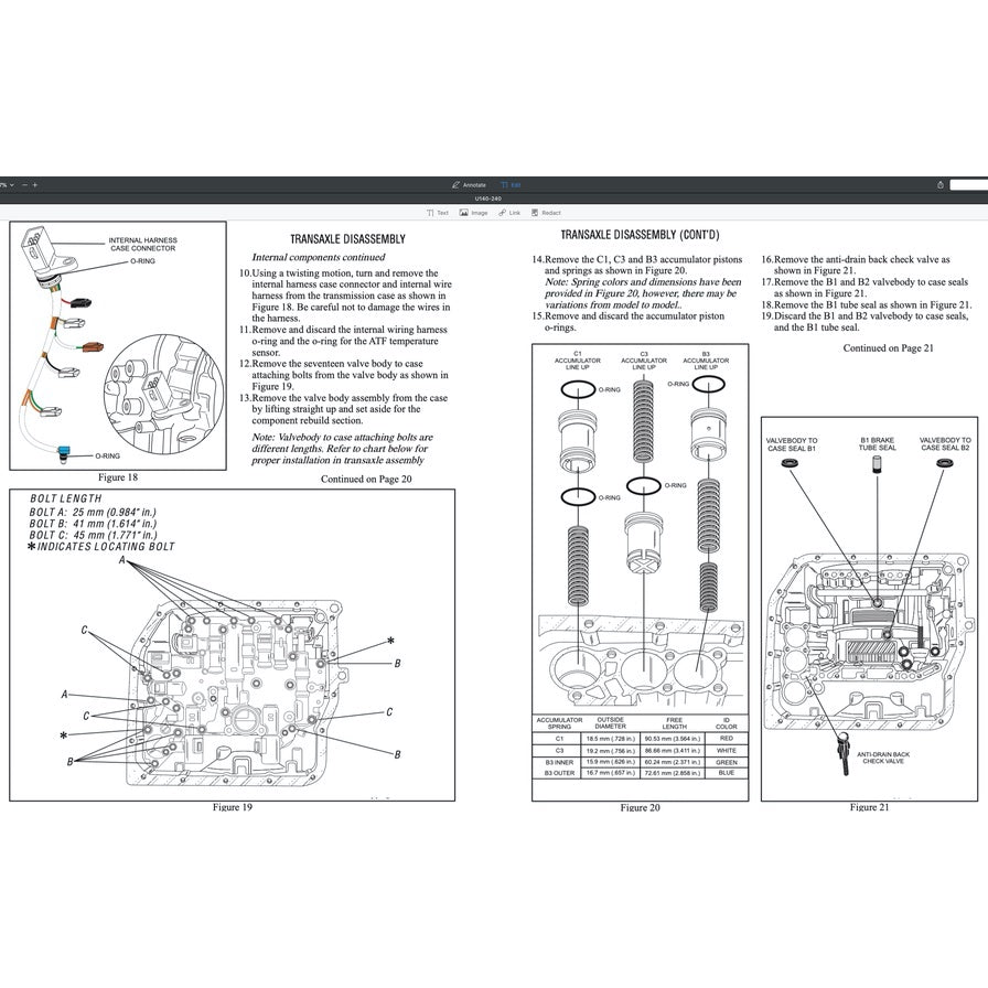 Toyota Automatic Transmission Repair Manual A130/A140/A240/A340/A40-41/A40D/A43DE/A440-F/A55/A750E/A761E/U140-240/U151E - page 6