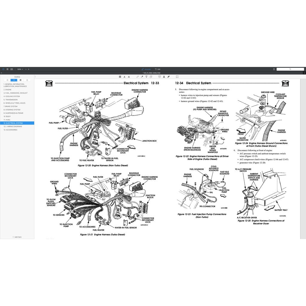 Hummer H1 1992-2006 Full Manual Set – Repair & Maintenance Manual - page 7
