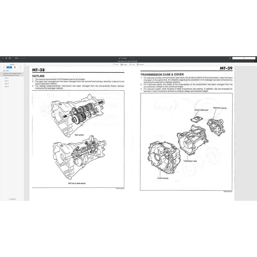 Daihatsu HIJET PORTER S89/S91 1.3L 1989-2009 Full Manual Set – Repair & Maintenance Manual - page 3