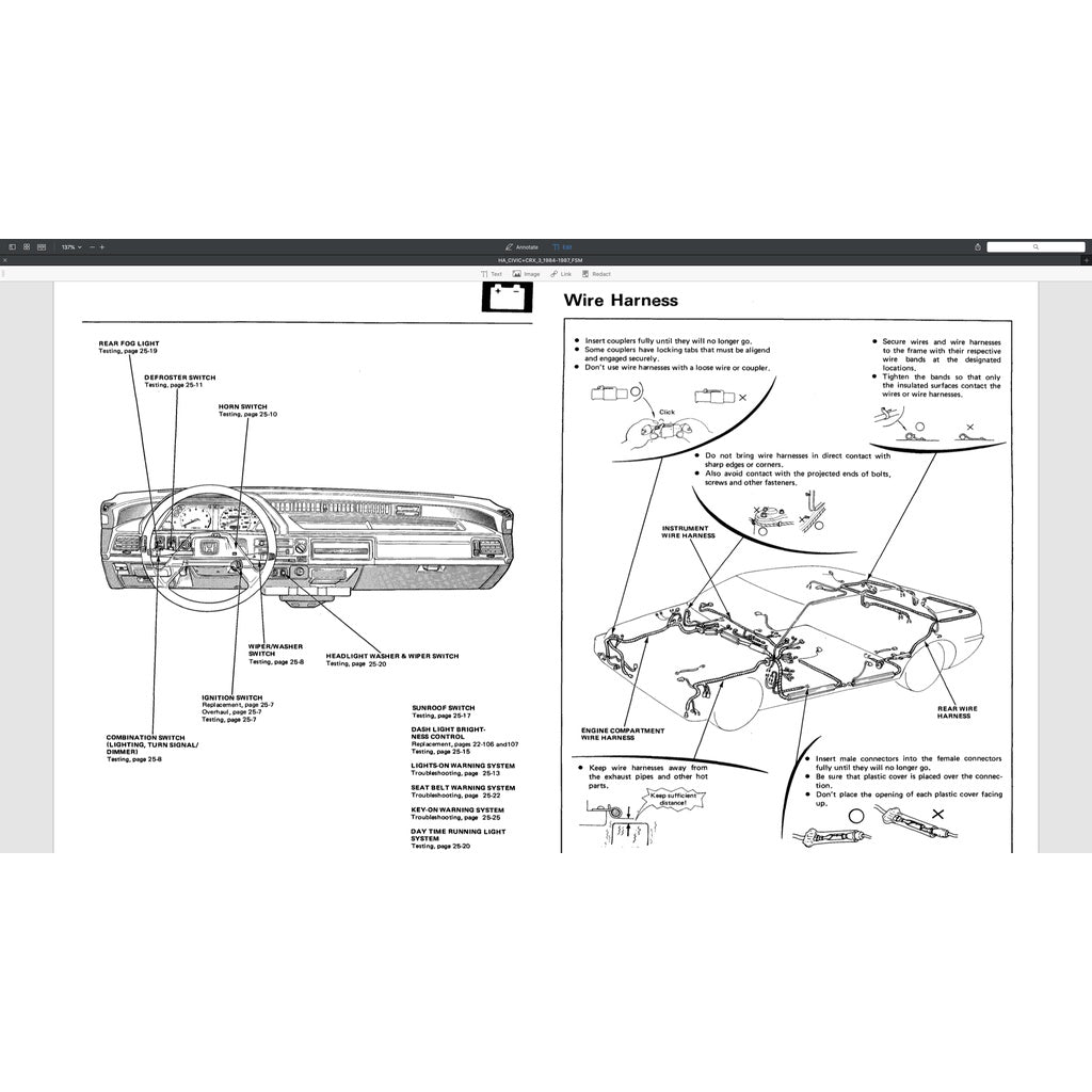 Honda CIVIC 3 1984-1987 Full Manual Set – Repair & Maintenance Manual - page 5