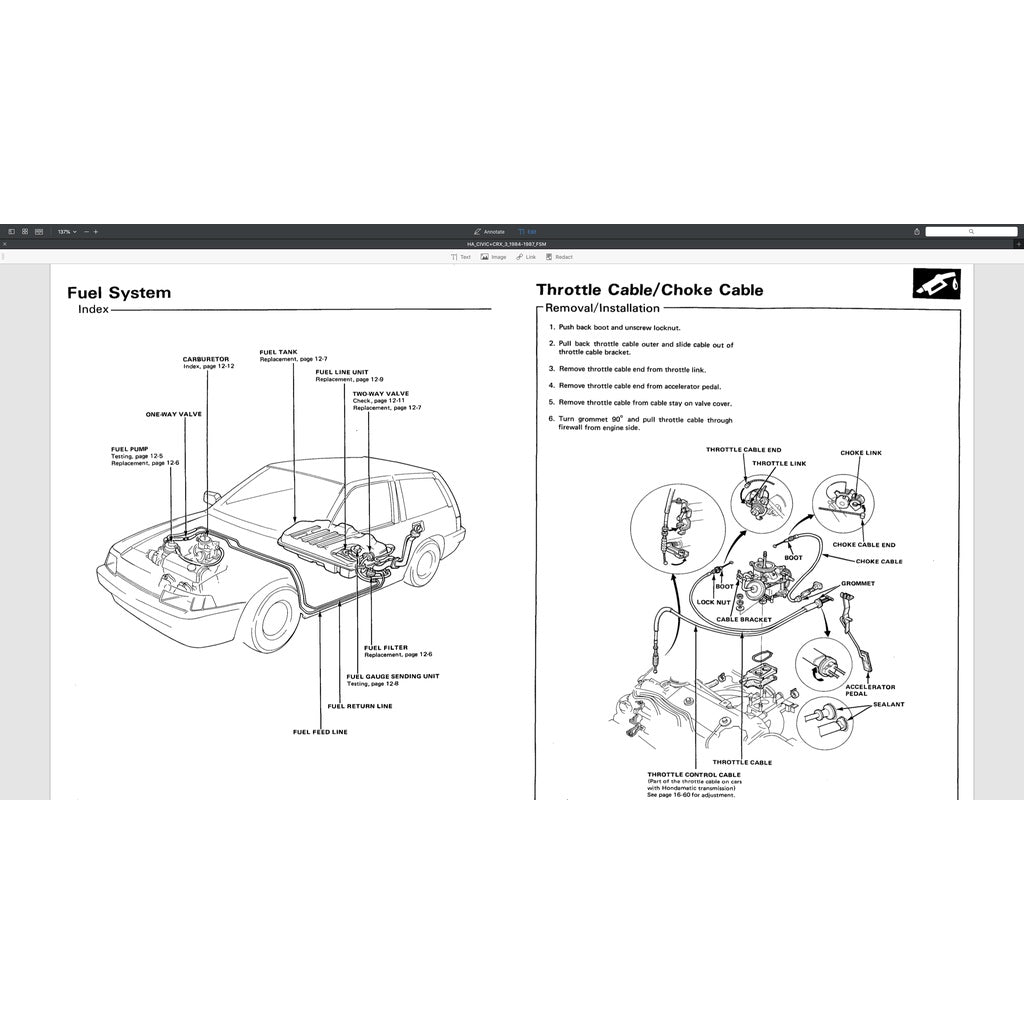 Honda CIVIC 3 1984-1987 Full Manual Set – Repair & Maintenance Manual - page 6