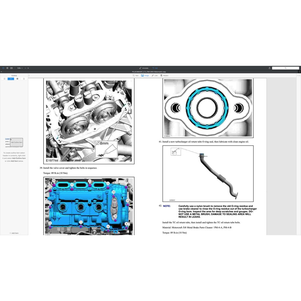 Ford 2.7L ECOBOOST Engine Service Repair Manual - page 6